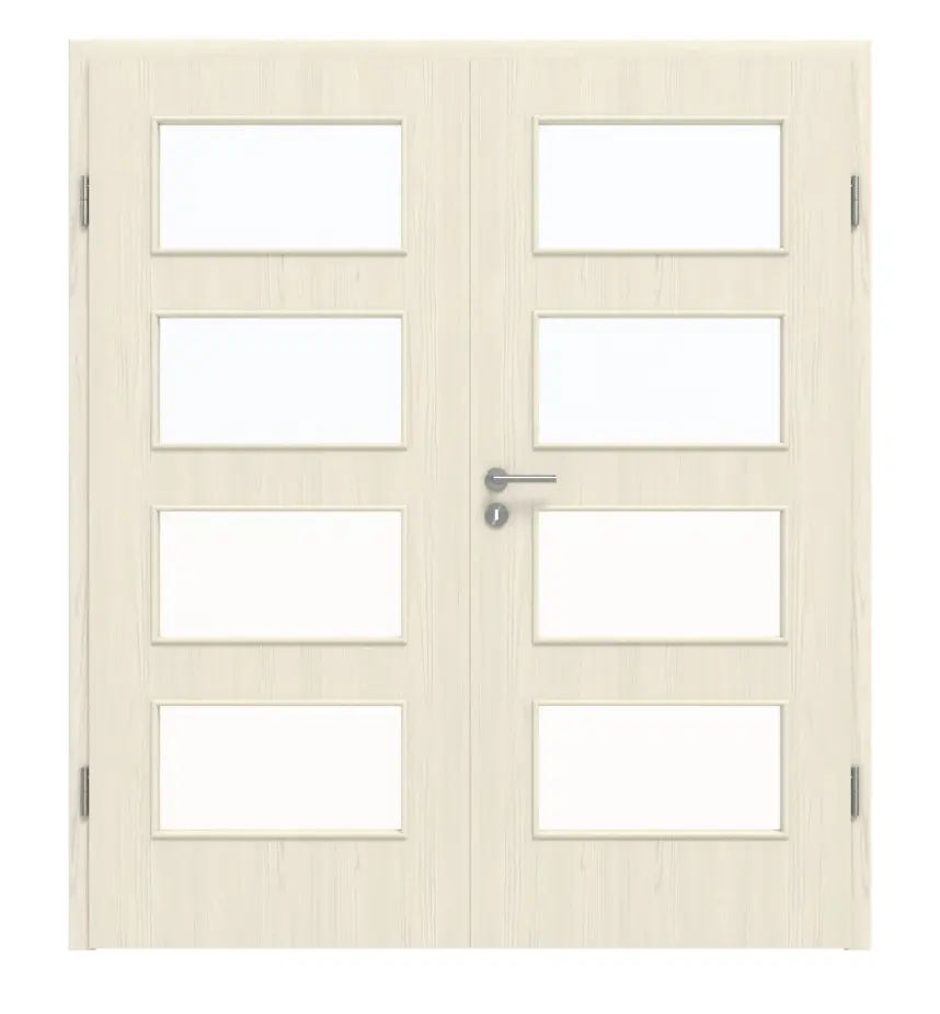 Widok frontowy modrzew lazura LA 9 Basic Durat drzwi dwuskrzydłowe z ościeżnicą - Huga