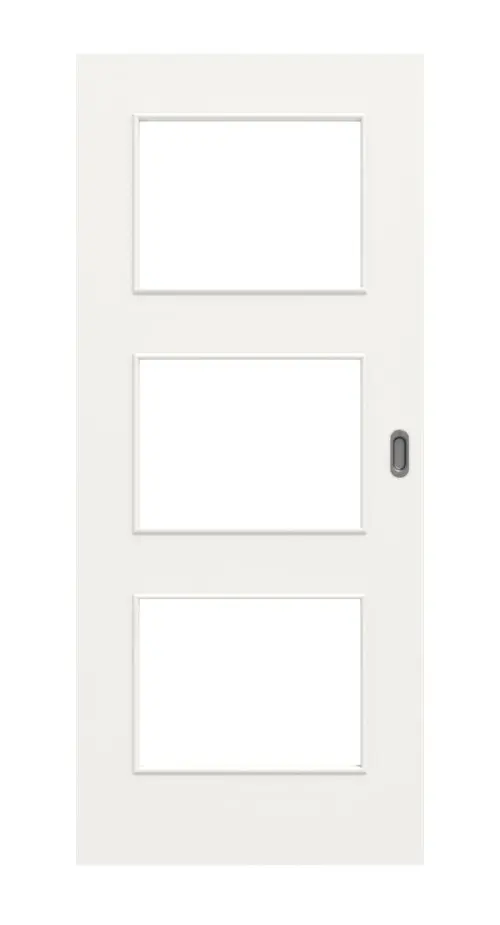 Widok z przodu biały RAL 9016 LA 11 Basic Durat drzwi przesuwne - Huga