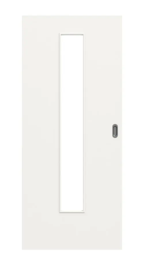 Widok z przodu: biały RAL 9016 LA 24 Basic Durat drzwi przesuwne - Huga
