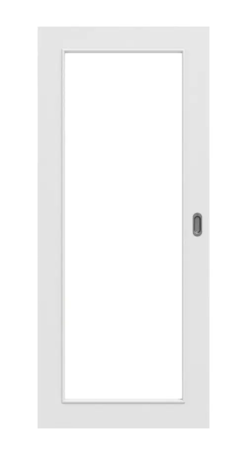 Widok z przodu drzwi przesuwnych biel baliowa LA 27 Basic Durat - Huga