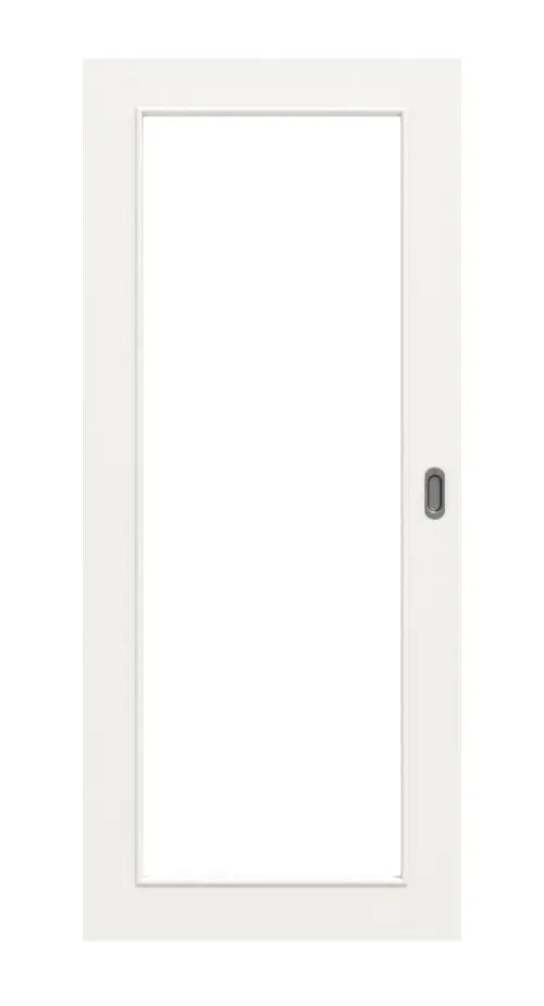 Widok frontowy: białe RAL 9016 LA 27 Basic Durat drzwi przesuwne - Huga