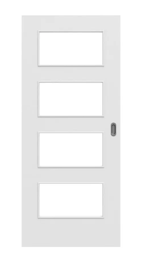 Widok z przodu biel baliowa LA 9 Basic Durat drzwi przesuwne - Huga