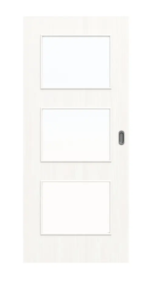 Widok od przodu biel pino LA 11 Basic Durat drzwi przesuwne - Huga