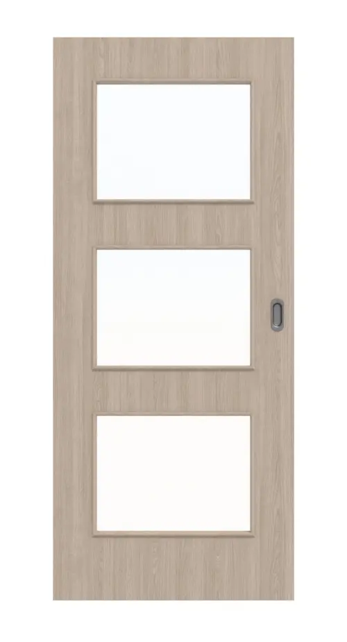 Widok z przodu dąb szary LA 11 Basic Durat drzwi przesuwne - Huga