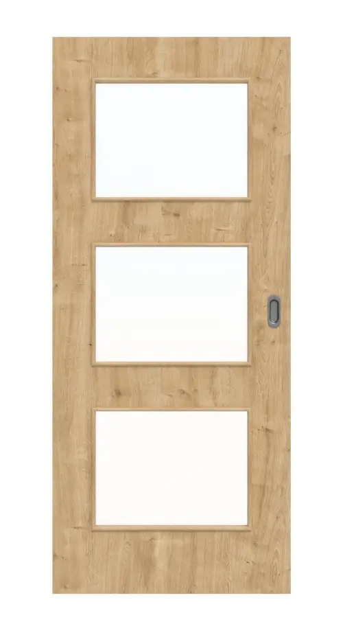 Widok z przodu dąb sękaty LA 11 Basic Durat drzwi przesuwne - Huga