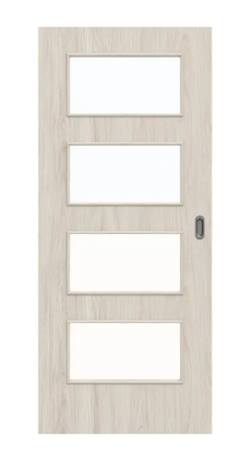 Widok z przodu dąb lazurowany LA 9 Basic Durat drzwi przesuwne - Huga