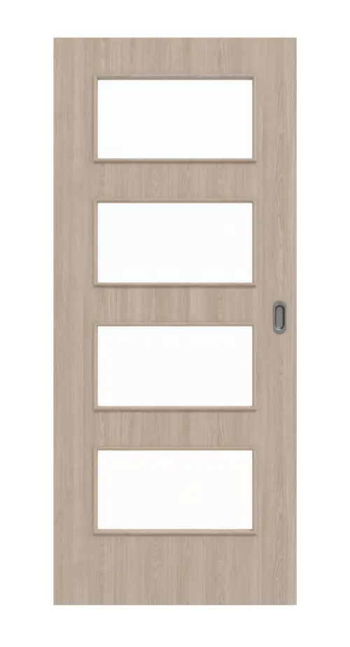 Widok z przodu - dąb szary LA 9 Basic Durat drzwi przesuwne - Huga