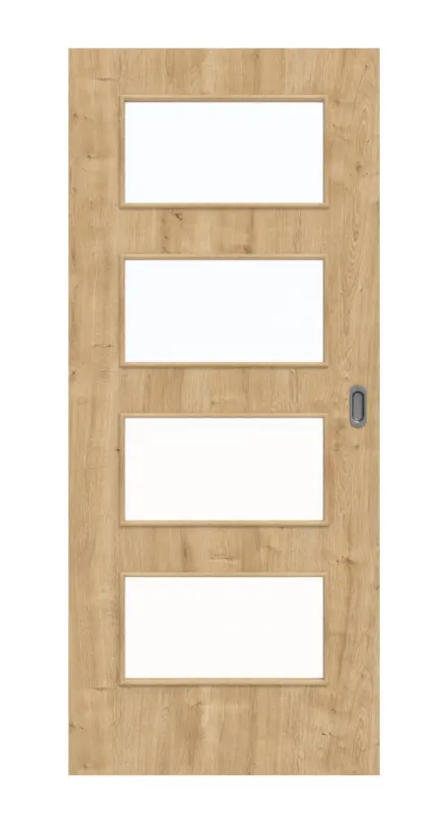 Zdjęcie od frontu dąb sękaty LA 9 Basic Durat drzwi przesuwne - Huga