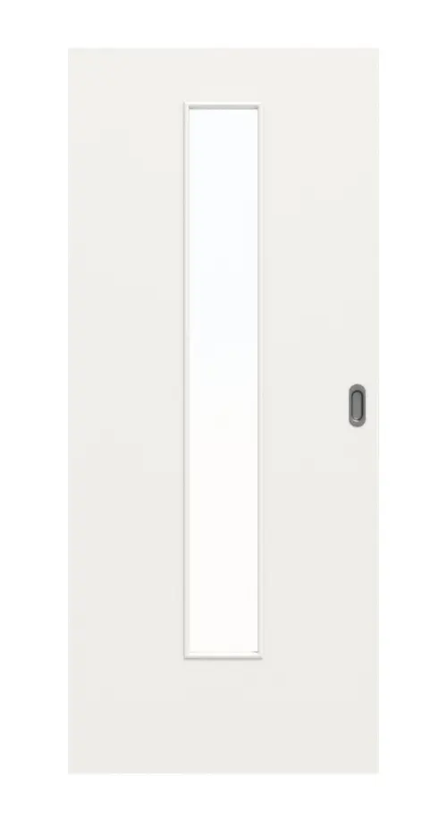 Widok frontowy biały podobny do RAL 9016 LA 24 Basic drzwi przesuwne lakierowane - Huga