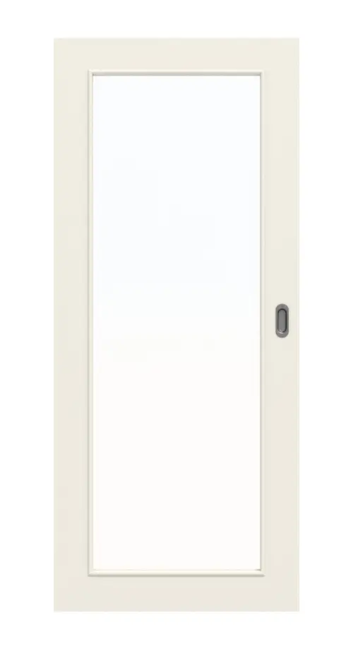 Widok z przodu: biały podobny do RAL 9010 LA 27 Basic lakierowane drzwi przesuwne - Huga