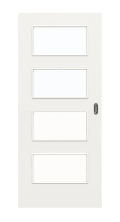 Widok z przodu drzwi przesuwnych Basic lakier biały podobny do RAL 9016 LA 9 - Huga