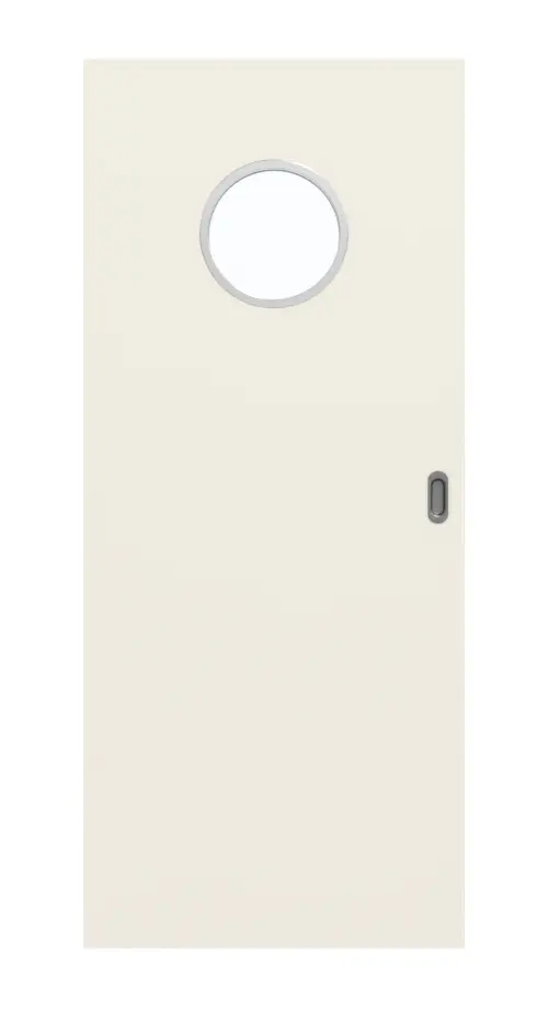 Zdjęcie od frontu drzwi przesuwnych biały podobny do RAL 9010 LA bulaj Basic lakier - Huga