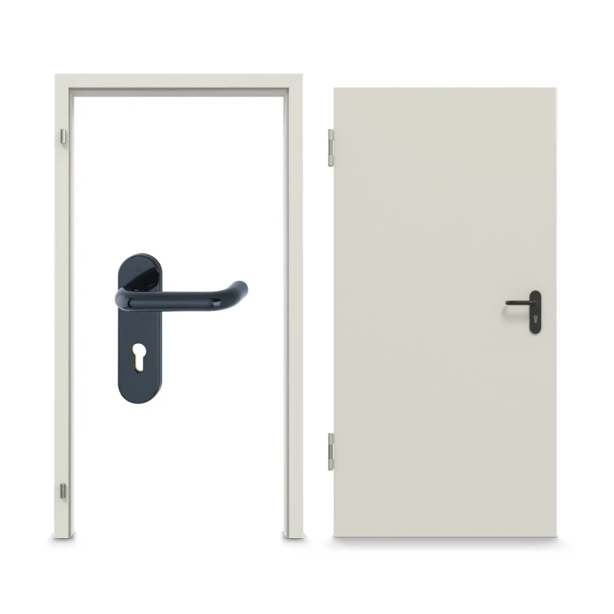 HÖRMANN zestaw drzwi zewnętrznych stal z funkcją ochrony przeciwpożarowej H3-1 OD w tym ościeżnica blokowa