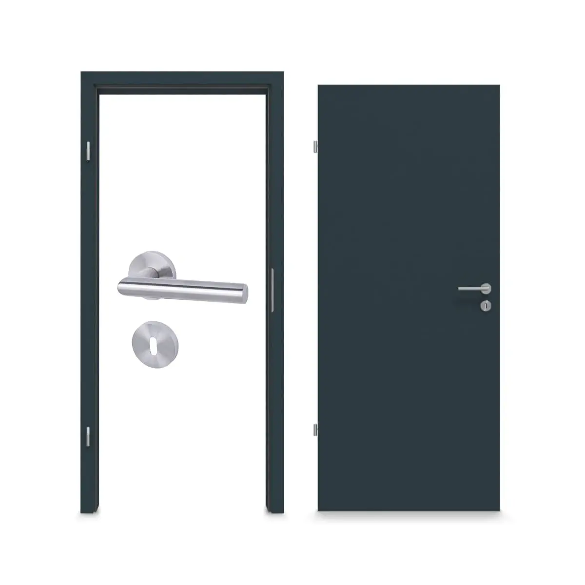 WESTAG zestaw drzwi wewnętrzne tytanowa szarość A 416 PortaLit CPL z ościeżnicą i klamką