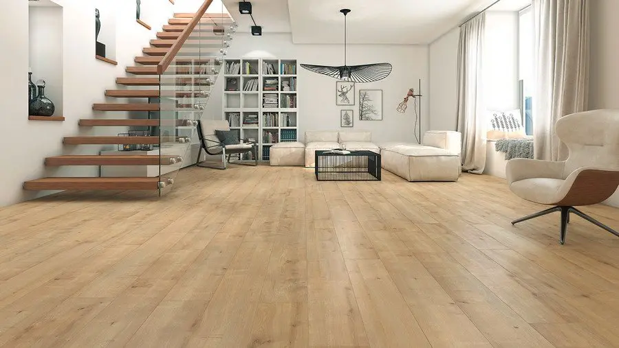 Widok dąb beżowy strukturyzowana 1-lamelowy Living panele laminowane zdjęcie 2