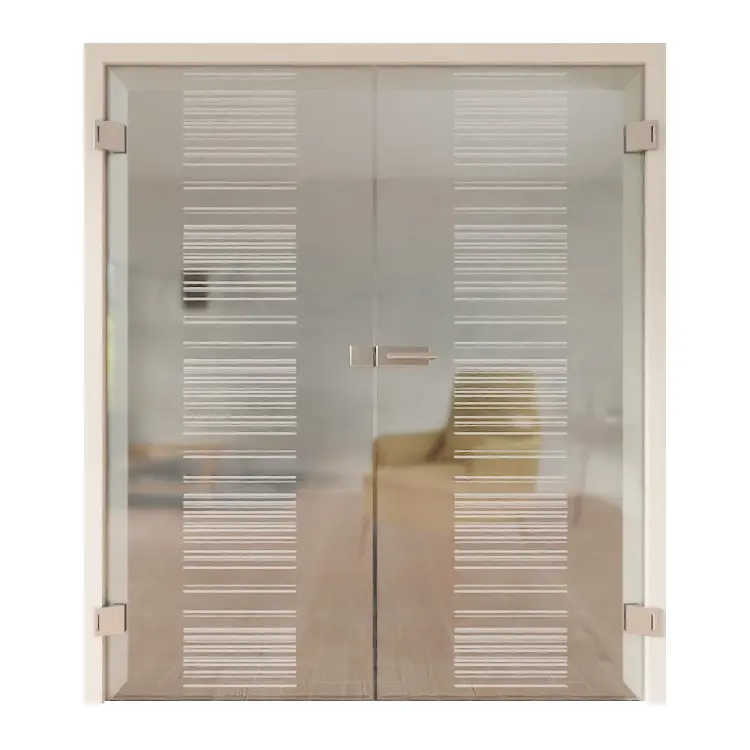 GARANT Duskrzydłowe drzwi szklane Linea 1 z wykończeniem sitodrukowym