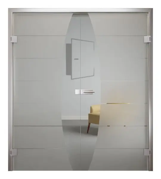 Zdjęcie Amara matowienie drzwi dwuskrzydłowe z motywem przezroczystym - Erkelenz