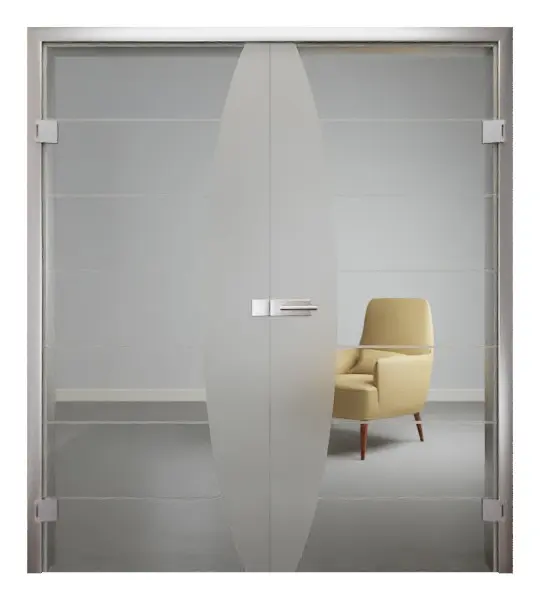 Zdjęcie matowienia Amara drzwi dwuskrzydłowych z motywem matowym - Erkelenz