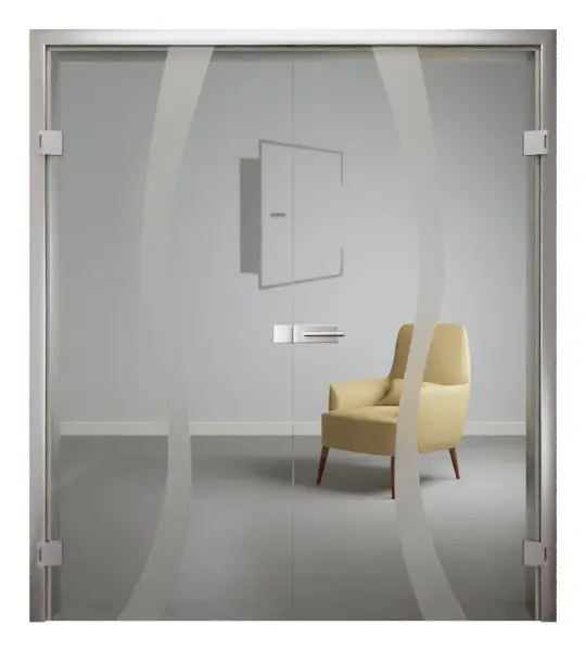 Zdjęcie Bergamo matowienie drzwi dwuskrzydłowe z motywem matowym - Erkelenz