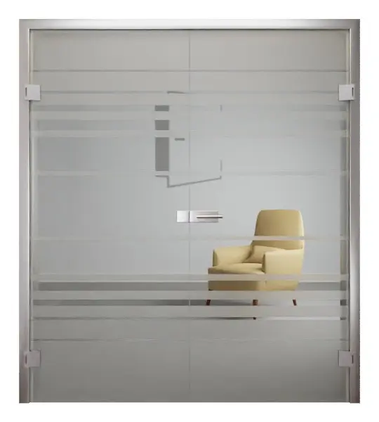 Zdjęcie Selina matowienie drzwi dwuskrzydłowe z motywem przezroczystym - Erkelenz