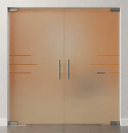 Zdjęcie Bahia motyw przezroczysty 2-skrzydłowe drzwi wahadłowe szklane DORMA Mundus BTS Wariant 4 - Erkelenz