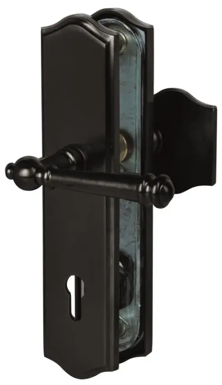 SÜDMETALL zamek z zabezpieczeniem przed zmianą Sicura Mount Everest-LS/LS czarny-satynowany do drzwi wejściowych do mieszkania