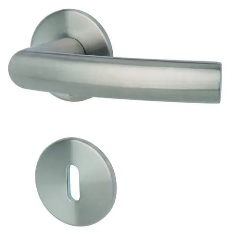 SÜDMETALL okucie Katy-R stal nierdzewna satynowana płaski do drzwi wejściowych do mieszkania