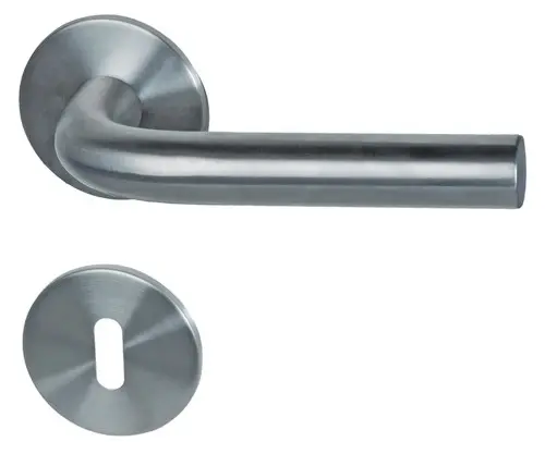 SÜDMETALL okucia Patrik II-R stal nierdzewna satynowana. Płaska dla drzwi wejściowych do mieszkania