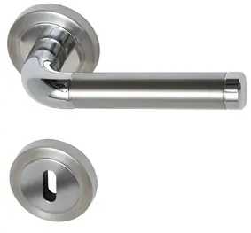 Sybille-R chrom stal szlachetna okucie na okrągłych rozetach TopSpeed - Südmetall