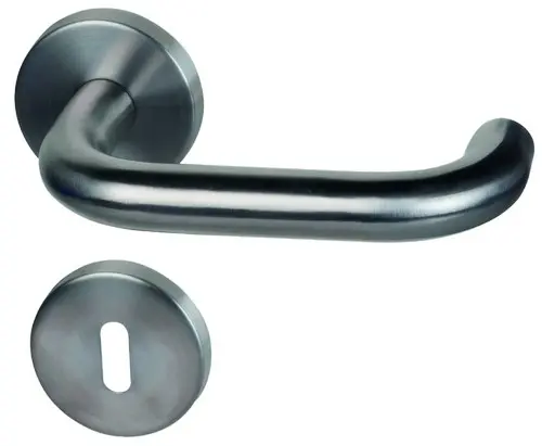 SÜDMETALL okucia Paula II-R stal nierdzewna satynowana. TOP SPEED dla drzwi wejściowych do mieszkań