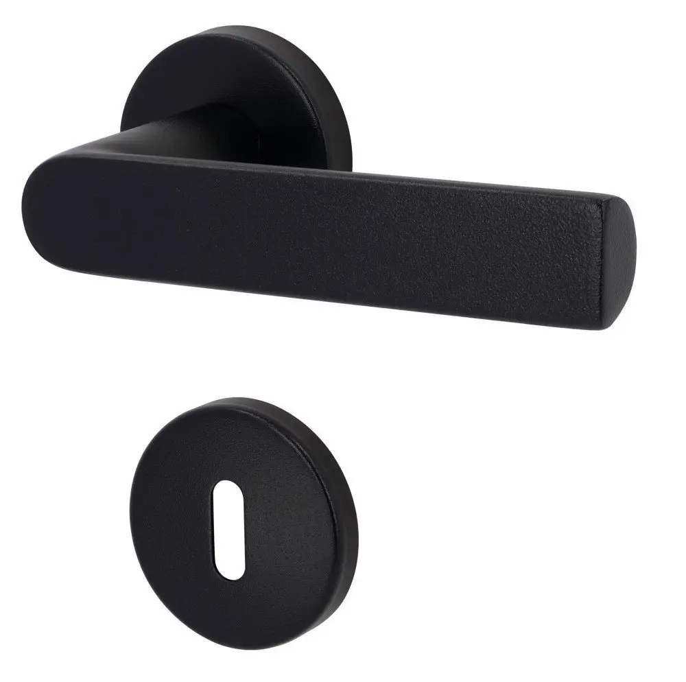 Zdjęcie klamki drzwiowej SÜDMETALL Korsika - R czarny matowy struktura Top Speed