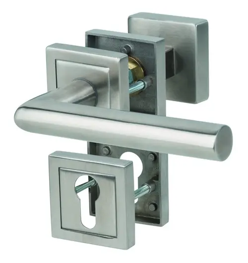 Sicura Oliver/Ronny-R Top Speed stal nierdzewna satynowana zamek z zabezpieczeniem przed zmianą do drzwi wejściowych do domu - Südmetall