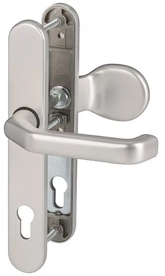 576 Aluminiowe okucie wąskoramowe dkładka długa z osłoną wkładki do drzwi boczne