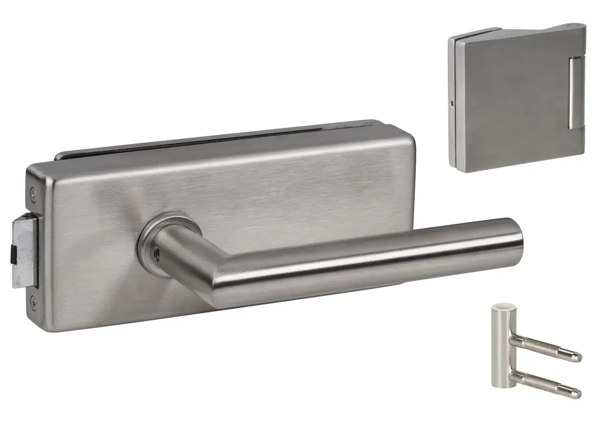 Zestaw okuć do drzwi przeszklone Palma stal szlachetna - Südmetall