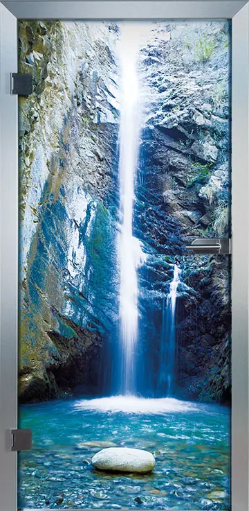 PIKTURA LOFT drzwi szklane Waterfall z kolorowym nadrukiem