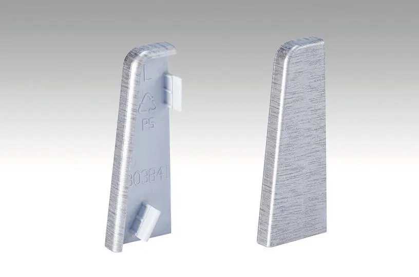 Neutralna zaślepka w optyce stali nierdzewnej do listwy przypodłogowej 3 PK - MEISTER