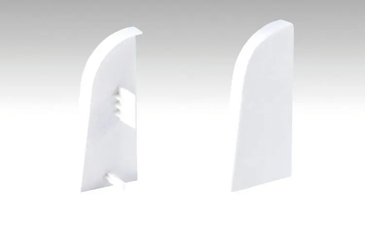 Neutralna, biała zaślepka do listwy przypodłogowej 2 PK - MEISTER