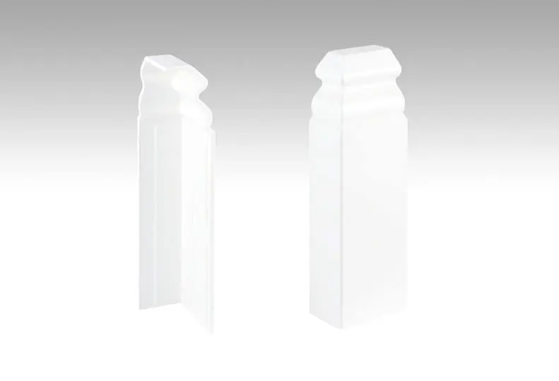 Neutralna, biała zaślepka do listwy przypodłogowej 12 PK (samoprzylepny) - MEISTER