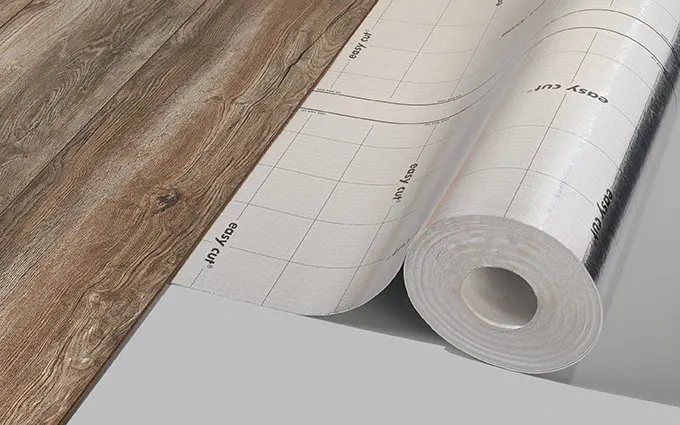 Widok ułożenia podkładu podłogowego EPS 1,6 Aqua-Stop 12,5 m² PROBASE Norm - Proline
