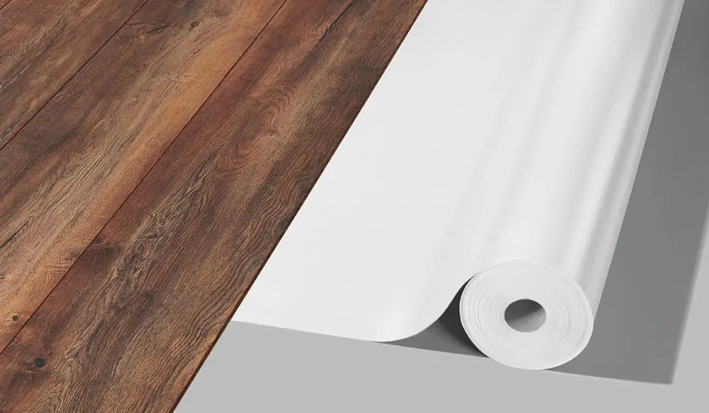 Widok układania podkładu LVT PE+ 1,0 15 m² PROBASE design - Proline