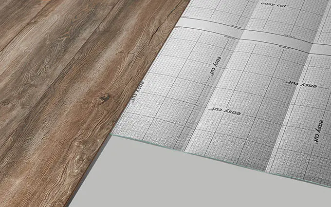 Widok układania podkładu XPS fold 2,2 Aqua- Stop 15 m² PROBASE Norm - Proline