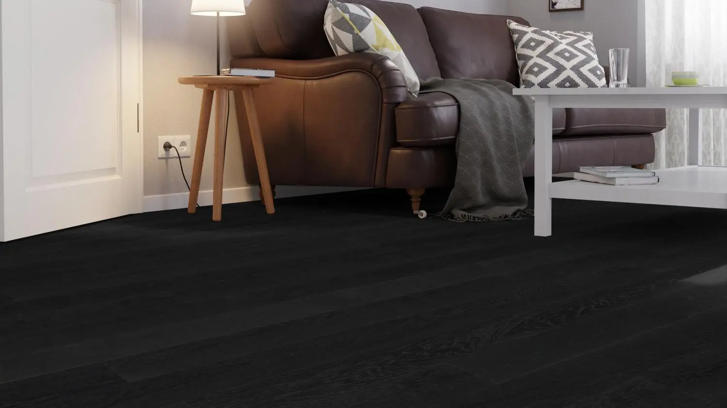 HA dąb węglowy czarny selectiv struktura 4000 deska w stylu wiejskim TC parkiet 529066-1 Apartament 01