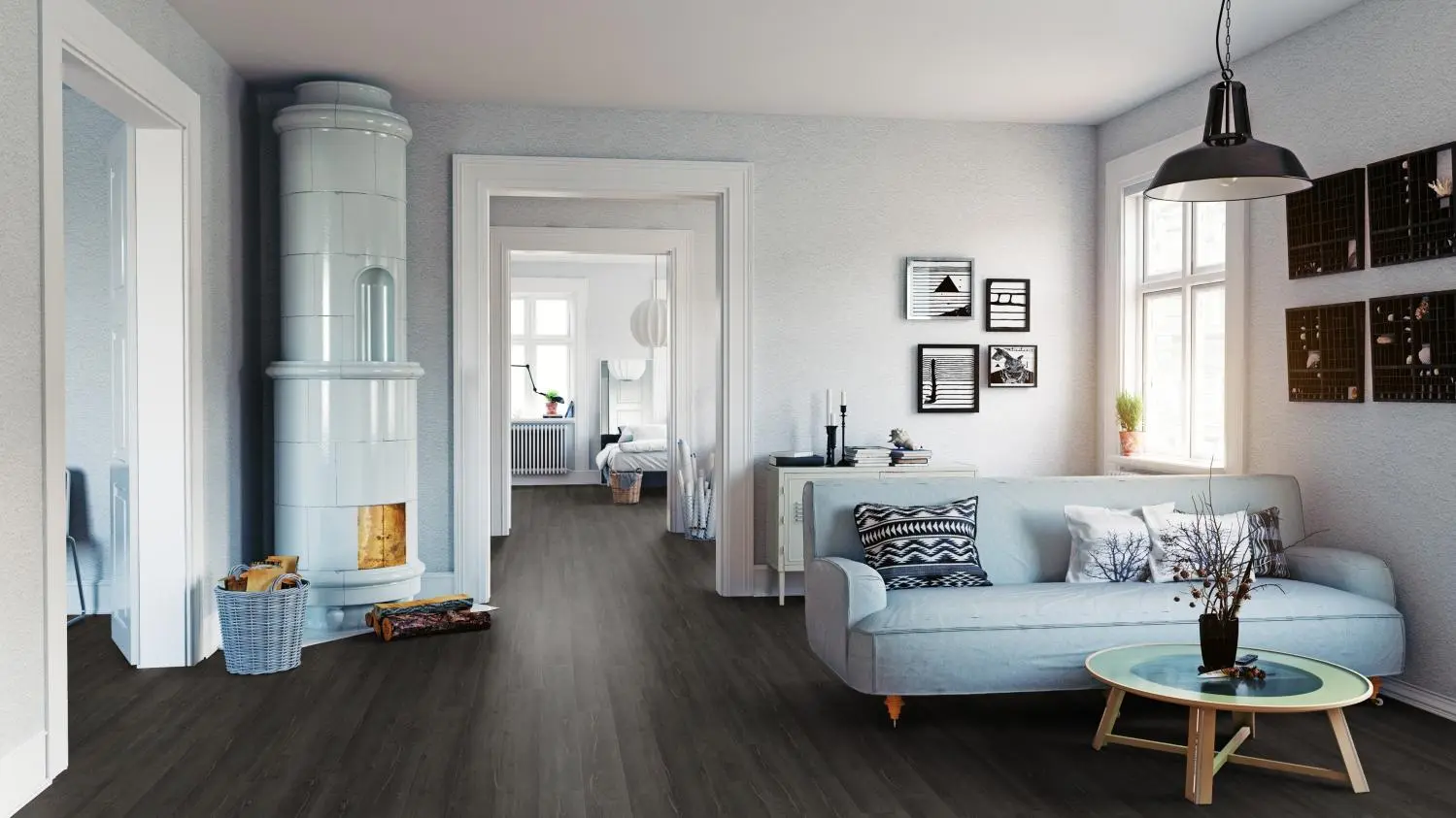 Haro dąb metaliczny czarny Authentic Tritty 200 Aqua Silent CT Top Connect panele laminowane 544774-1 Penthouse 01