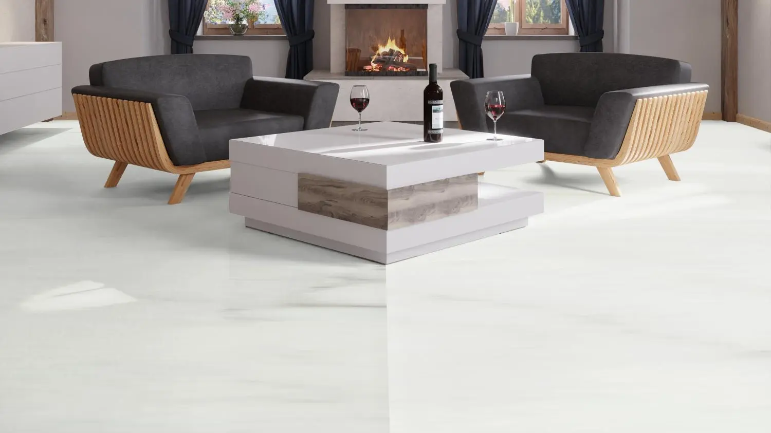 KAINDL panele laminowane Marmor Marble Nobilitas deska w stylu rustykalnym FLOORganic XPT