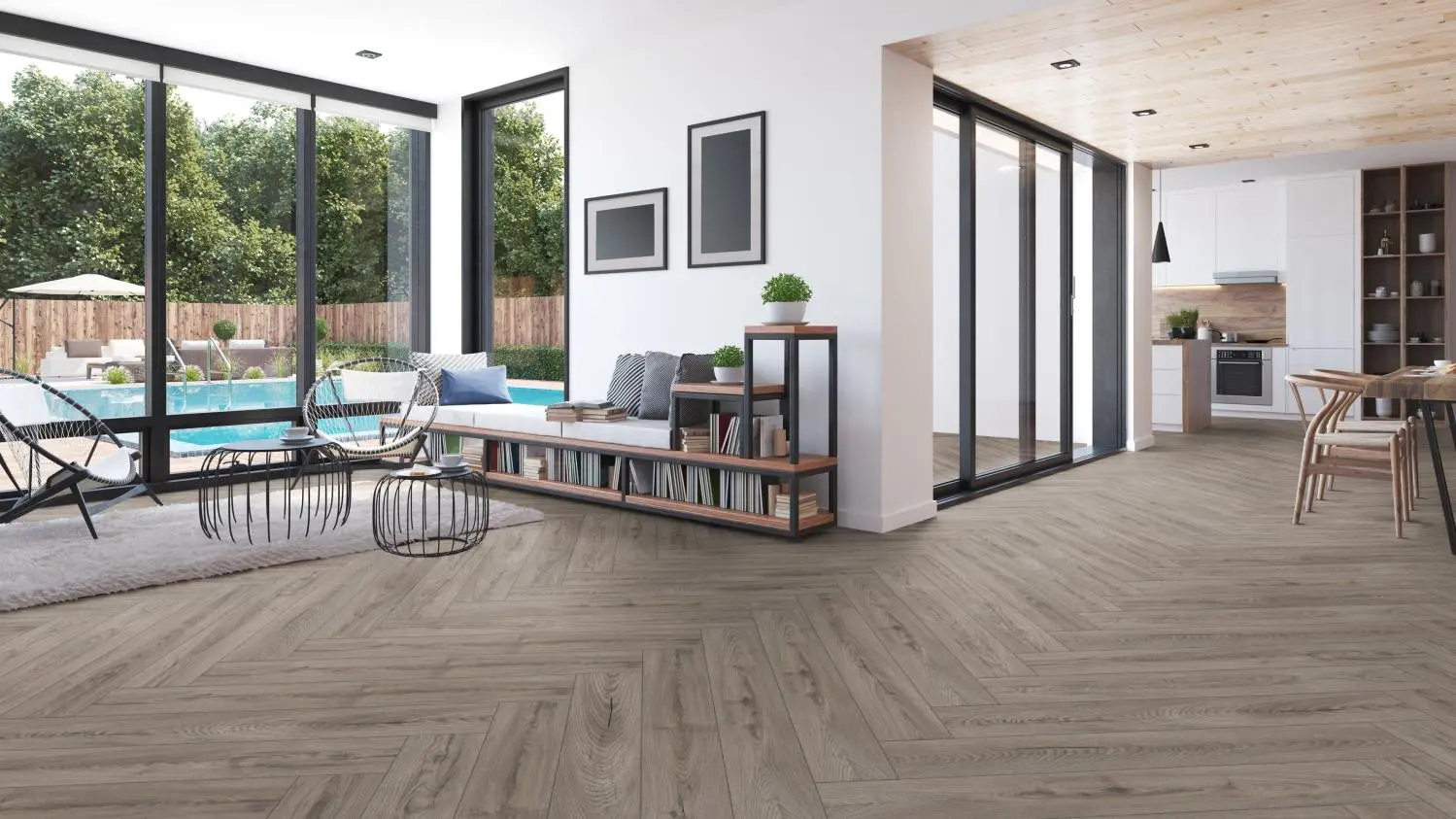 KRONO ORIGINAL panele laminowane Rutherford dąb K488 Herringbone