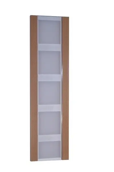 New Generation buk z oknami karo, biała satynowana dodatkowa lamela - Marley_01