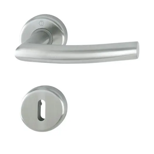 Zdjęcie zestawu Alta stal szlachetna na okrągłych rozetach do drzwi wewnętrznych - Hoppe