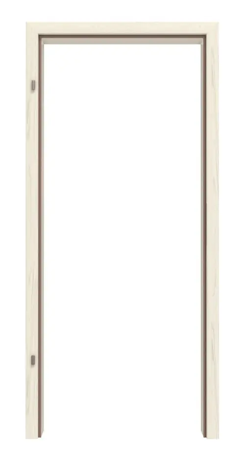 Zdjęcie frontowe ościeżnicy modrzew lazura Basic Durat do drzwi wejściowych do mieszkania (zaokrąglona krawędź) - Huga