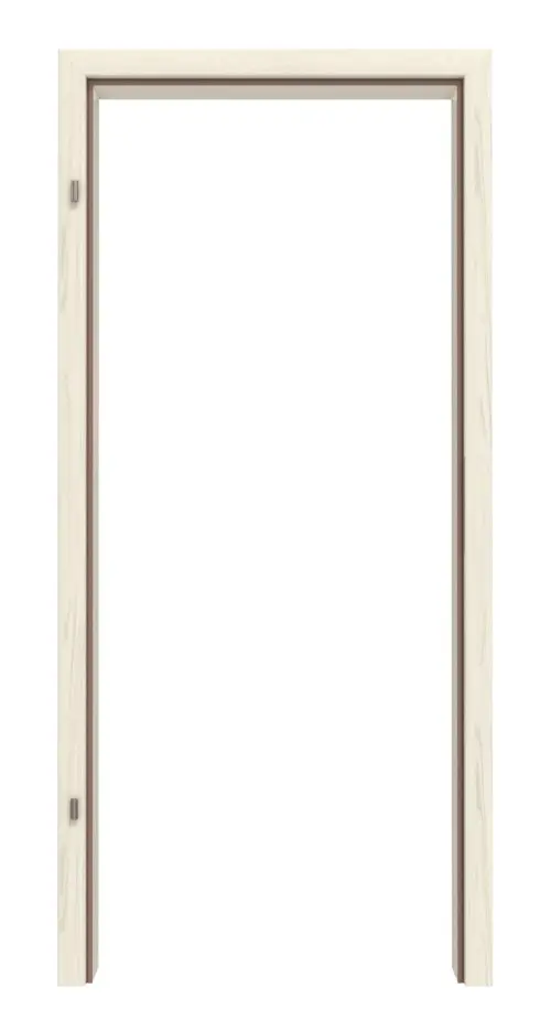 Widok z przodu modrzewia lazurowanego Basic Durat ościeżnica drewniana do drzwi dymoszczelnych (zaokrąglona krawędź) - Huga