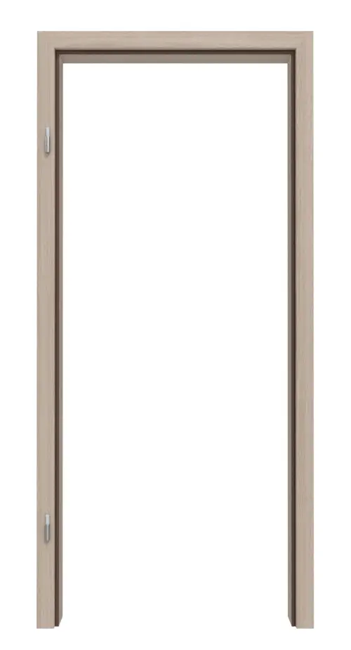 Widok z przodu ościeżnicy HUGA dąb szary Durat Basic z zaokrągloną krawędzią